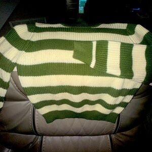 Girls cropped striped sweater